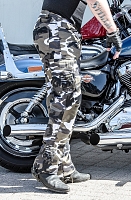 Denim Kevlar Camo Grau Seitentasche Ranger Motorradhose