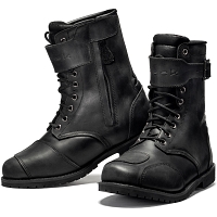 Schwarze Heritage Ce-Level 2 Leder Wp Alive Vintage Motorradstiefel Ds1