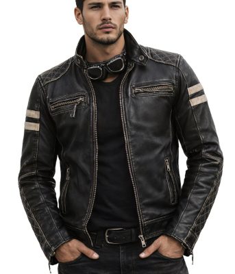 Riverdale Retro Ce Premium Motorrad Lederjacke Mcv