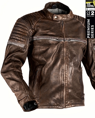 Stealth 92X Vintage Brown Goatnappa Ce Premium Motorrad Lederjacke
