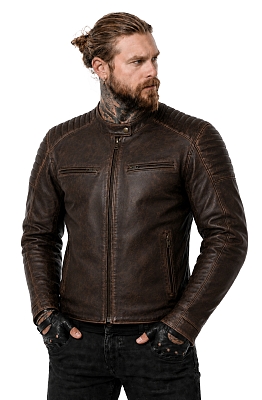 Bandit 92X Braunes Ziegennappa-Ce-Premium-Mc-Lederjacke
