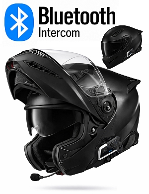 Neo Bluetooth Matt Schwarz S8X Bluetooth 5.3 Mc Helm
