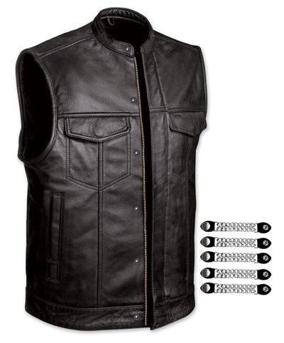 Premium Classico Ganzkörper Dual Zip / Kettenweste Lederweste