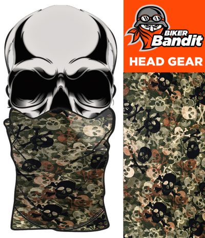 Skull Forest Bandanna Halstuch Nackvärmare Sturmkappe