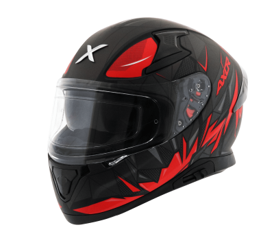 Hunter Semi Matt Black Red Sonnenblende Mit Pinlock Motorrad-Helm