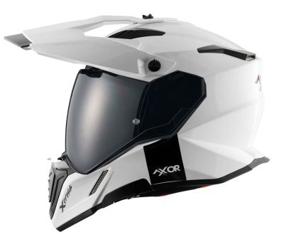 Adventure Xcross Dualvisor Gloss White Ece 22-06 Motorrad Helm
