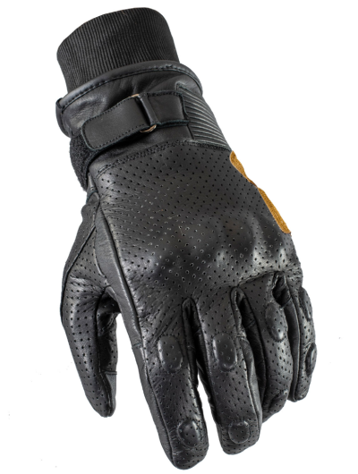 Vintage Rider Black Waterproof Street Handschuhe
