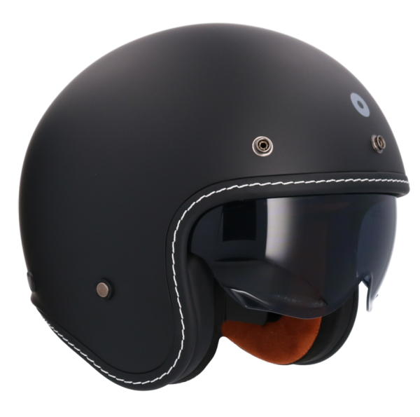 Shiro Dallas Matt Schwarz Jet Motorradhelm