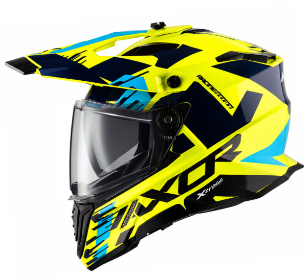 Adventure Xcross Dualvisor D/V X1 Fluor Yellow Ece 22-06 Motorrad Helm