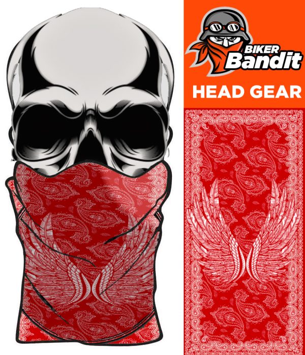 Paisley Red Wings Bandanna Neck Rohrhalswärmer Balaclava