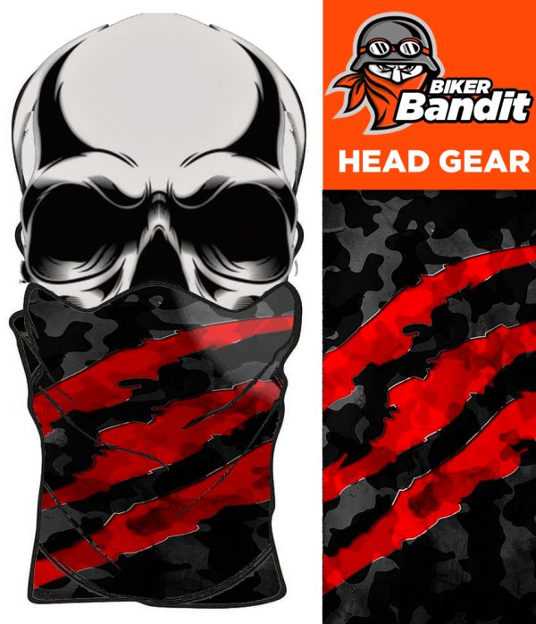 Camo Red Bandanna Neck Tube Nackvärmare Balaclava
