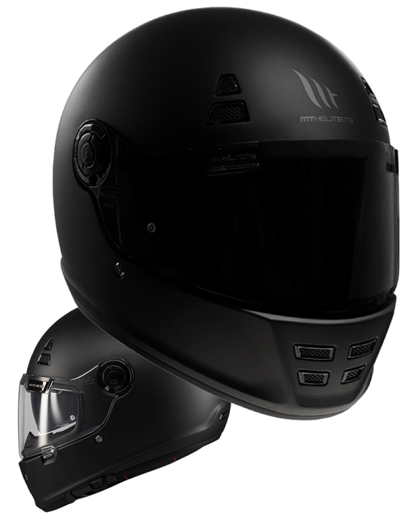 Retro Mt Black Edition Sv Matt Ece 22.06 Motorcycle Helmet