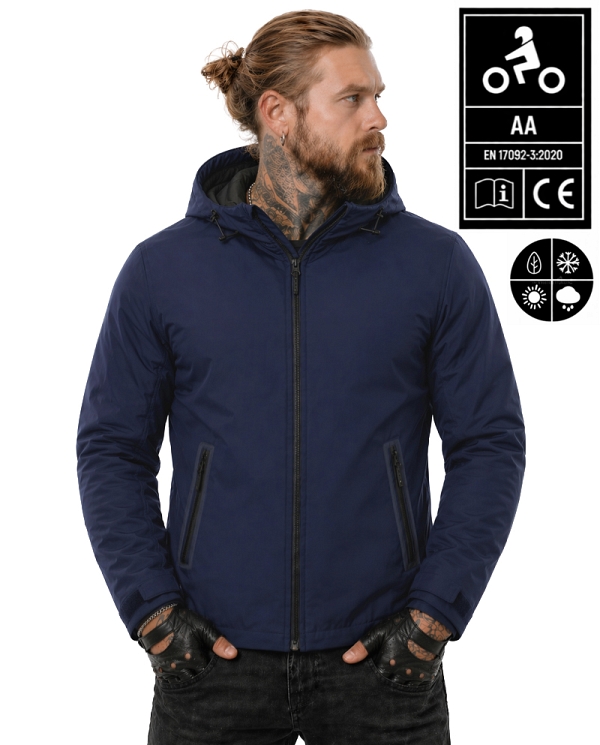 Bandit Armor Navyblue Softshell Ce-Aa Motorrad Jacke