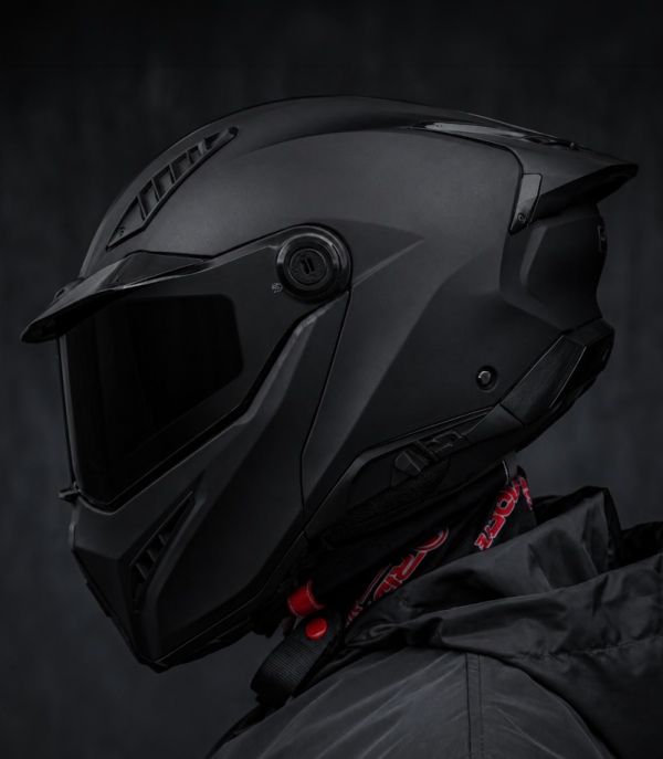 Ghost Dark Aero Edition 22-06 Matt Black Klappbarer Motorradhelm