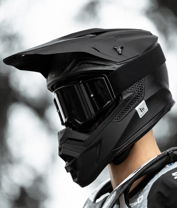 Mt Sniper Matt Black Motocross-Helm 