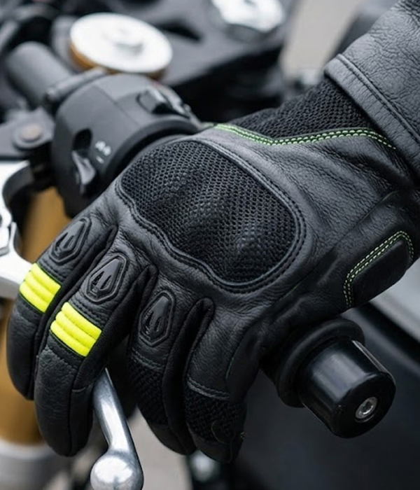 Gp Airflow Hi-Vis Yellow Kurze Motorradhandschuhe