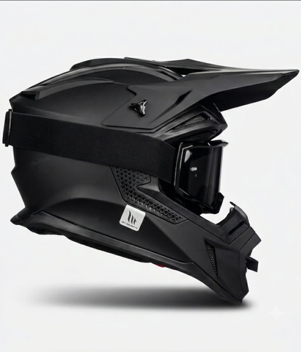 Mt Sniper Matt Black Motocross-Helm 