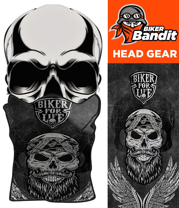 Biker For Life Bandanna Halstuch Nackvärmare Sturmkappe