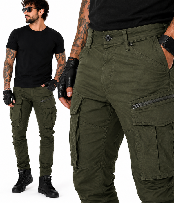 Streetcargo Armygreen Ce-Aa Wasserabweisende Kevlar Motorradhose