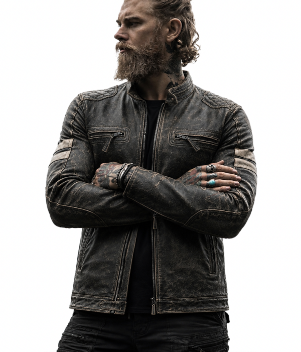 Stonewash Riverdale Ce-Aa Special Edition Motorrad Lederjacke