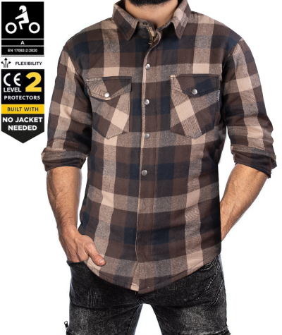 Kevlar Shirt Bronco Ce 17092:2020 Flannel Motorrad Shirt