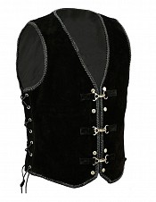 Gilet Noir En Nubuck Premium SkinnvÄst