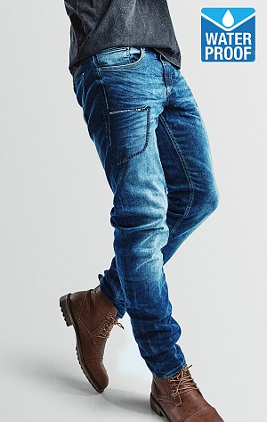 Pantalon Jeans Moto Commander Waterproof Original Bleu Obl1
