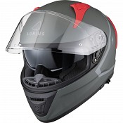 Agrius Storm Shield Matt Dunkelgrau Rot Ece 22-06 Solvisir Motorradhelm