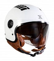 Shox Jetstream Solid Open Face Ece R22.06 Casque Jet Mc Blanc Brillant