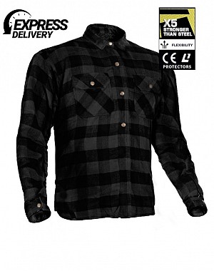 Kevlar Shirt Dunkelgrau Ce 17092:2020 Flannel Motorrad Shirt - Mcv