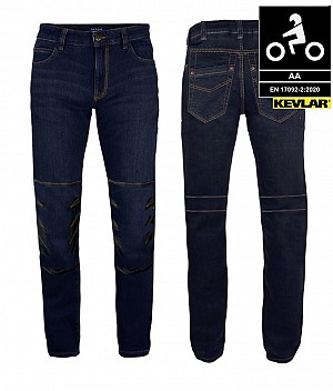 Kevlar Jeans Bleu - Jean Court Ce Aa Stretch Moto Jeans - Mcv
