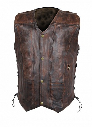 Gilet En Cuir Premium Vintage Torino Vest