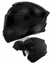 Nighthawk Dark Edition 22.06 Rabattable Noir Mat Ouvrable Casque De Moto