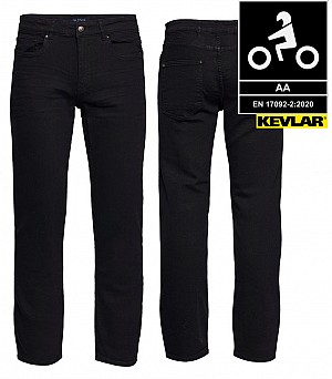 Kevlar Jeans Noir - Jean Court Ce Aa Stretch Moto Jeans - Mcv
