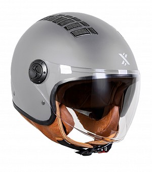 Shox Jetstream Solid Open Face Ece R22.06 Matt Carbon Grau Jet Motorradhelm