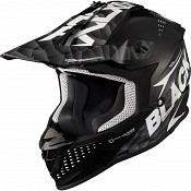 Black Gravel Track Black White Motocross 1003 Cross Hjälm