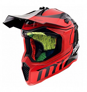 Casque Cross Falcon Warrior C5 Gloss Pearl Rouge