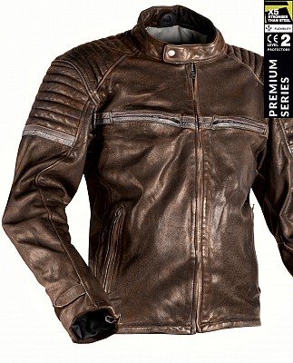 Stealth 92x Vintage Brown Goatnappa Ce Premium Motorrad Lederjacke