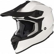 Casque Cross Gravel Solid Gloss White Motocross 1003 Noir