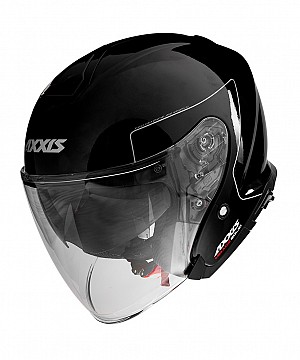 Casque Moto Axxis Sv Of504sv Mirage Sv Solid A1 Noir Brillo Jet