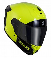 Shox Apex Base Ece R22.06 Hochglanz-hi-vis-gelb-schwarz Integrierter Motorradhelm