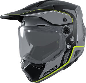 Casque Crois� Axxis Mx803ds Wolf Ds Roadrunner B2 Pig Brillo