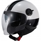 Shox Interceptor Sv Ranger Open Face Gloss Black White Casque Jet