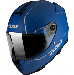 Ece 22-06 Axxis Hawk Bleu Mat Solvisir Casque De Moto