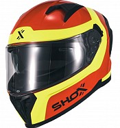 Shox Rapid Advance Gloss Orange Hi-vis Yellow Sv Integral Motorradhelm