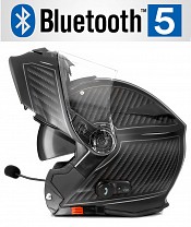 Casque De Moto Bluetooth Bullet Hd Gris Mat V5 Solvisir