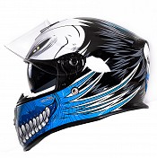 Rt-824 Blue Hollow Sonnenvisier Motorradhelm