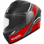 Shox Command Confine Ece R22.06 Rouge Integral Casque De Moto