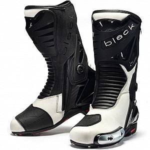 Black Panther Sports 52661044 White Motorcycle Boots