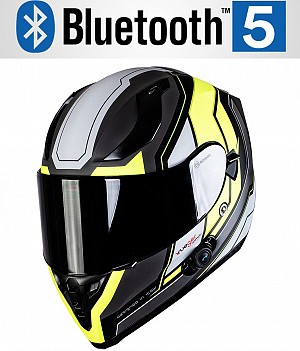 Casque De Moto Bluetooth Featherlight Matt Neon Sv Rt-826bl